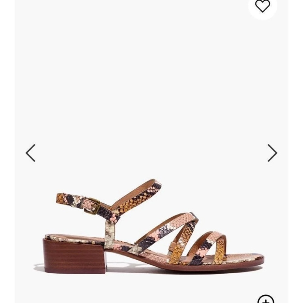 Madewell lori snake print sandals size 7